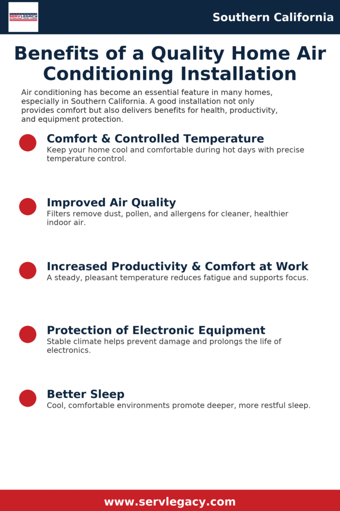 Infographic: Benefits of a Quality Home Air Conditioning Installation